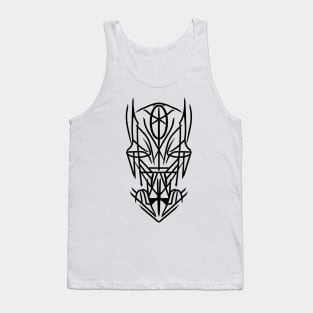 Meta Black - Digital Hand Drawn Print by ObKrux Tank Top